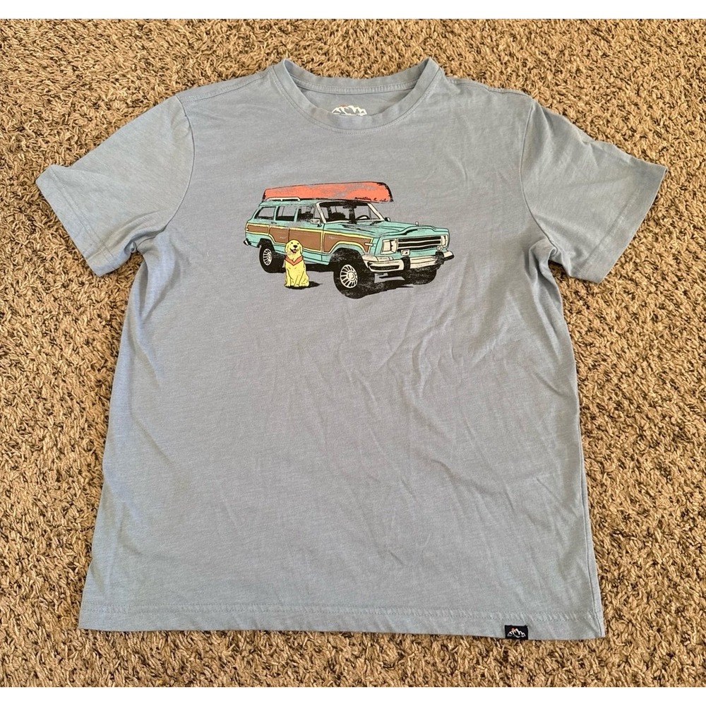 Mountain and Isles Women's Blue Marsh Wagon Tee Size Small